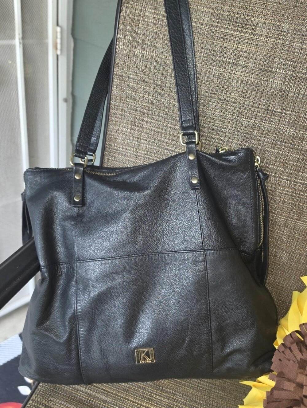 KOOBA Black Leather Shoulder Bag...Pre-owned in good condition! - Picture 2 of 7